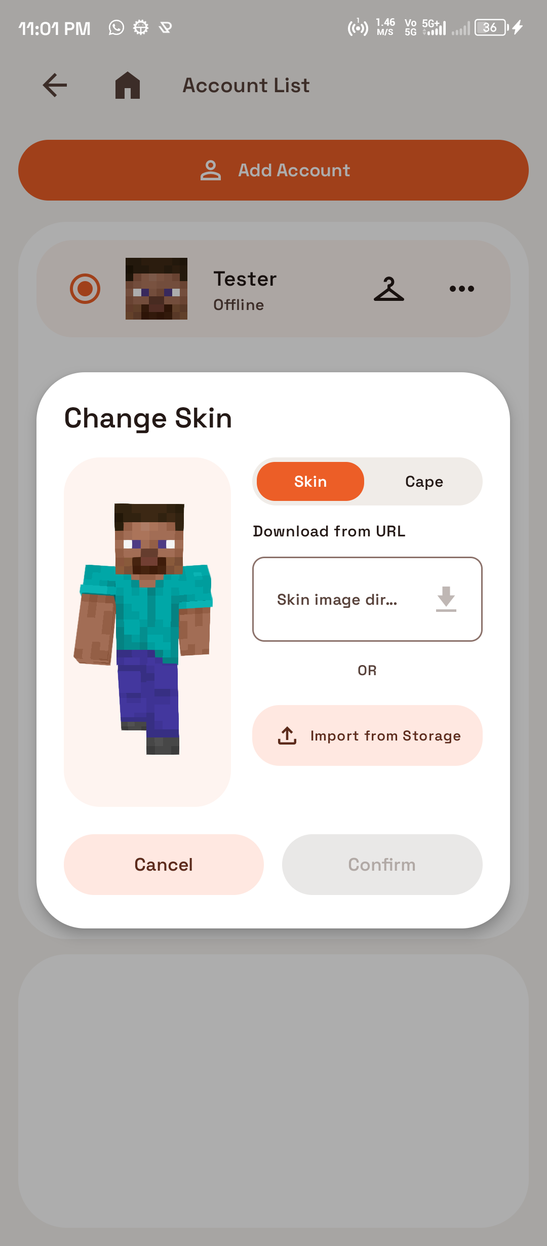 Blade Launcher skin and cape customization wardrobe settings